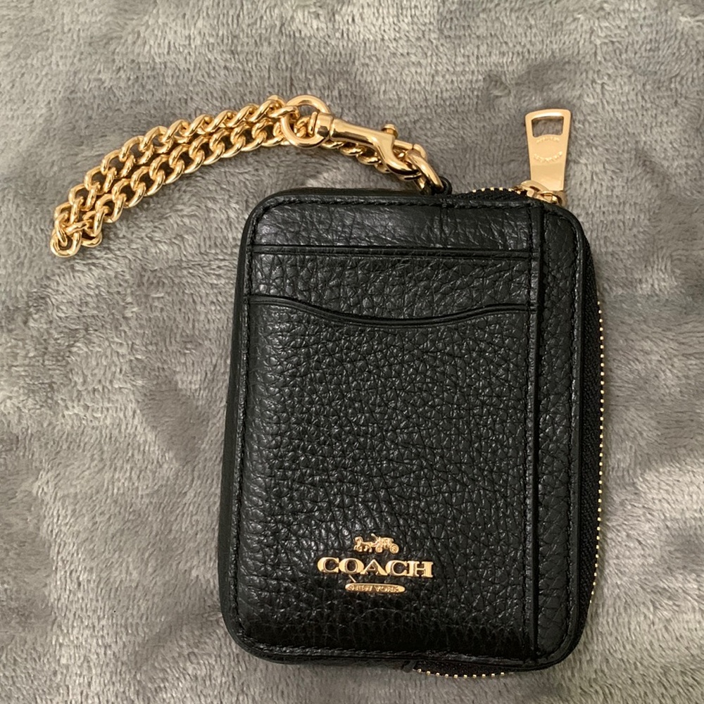 Coach Outlet Zip Card Case Black